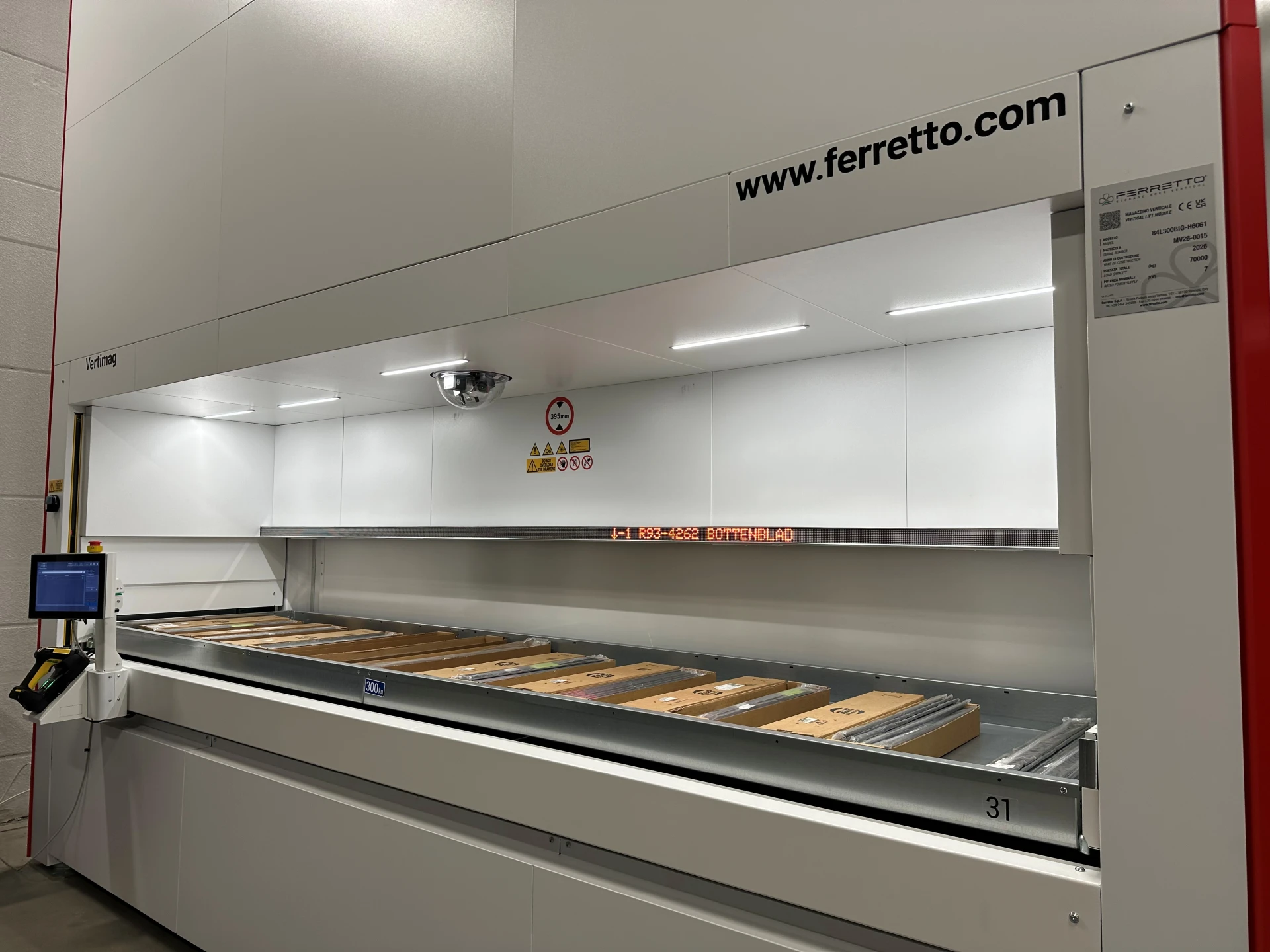 Ferretto Vertimag Plus automatiserat vertikallager (långgods och profiler) - Bild 2